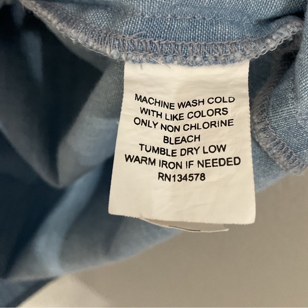 Vineyard Vines Chambray Tunic Shirt Dress Size 0 D38 - Picture 5 of 9